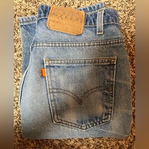 Vintage Levi’s 517 Bootcut Made in the USA Blue Jeans Orange Tab 32x32
